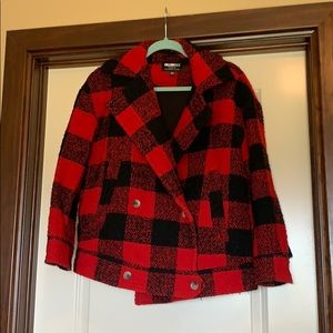 Women’s Buffalo Plaid Pea Coat